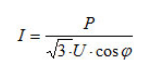 формула трехфазного тока