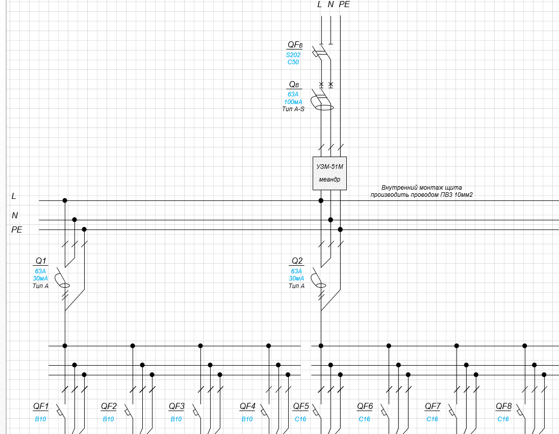 Реле контроля фаз обозначение на схеме однолинейной